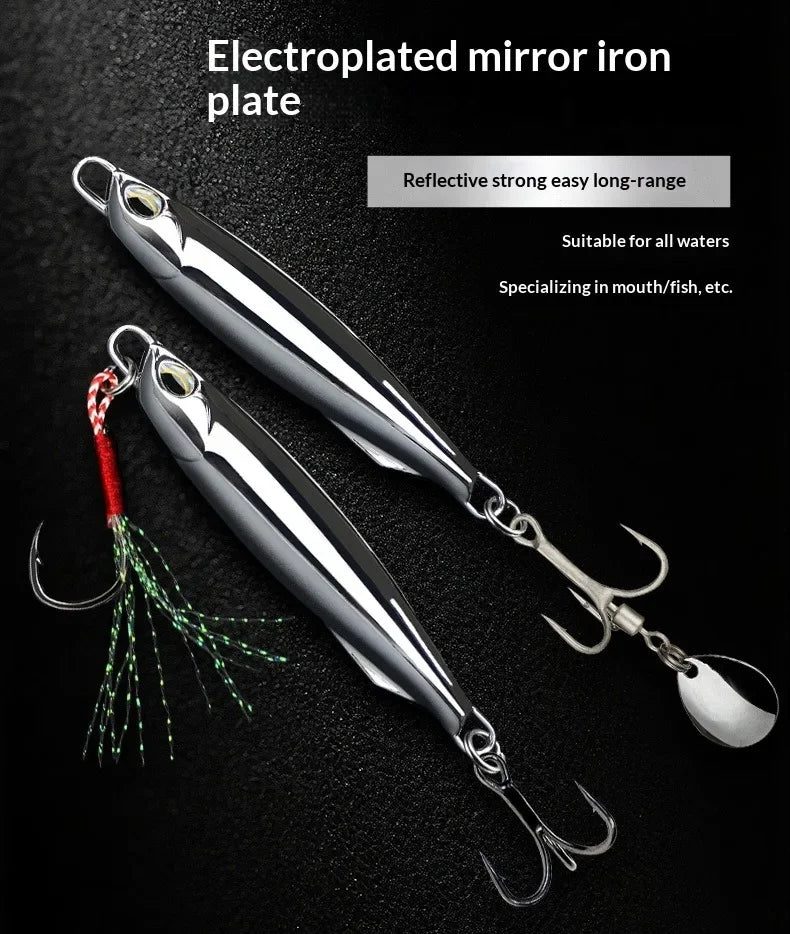 10Pcs Metal Casting Jig Spoon Lure Set 30g 40g With Hook Sea Bass Casting Jigging Artificial Bait, Mackerel