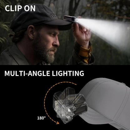 WARSUN G7 LED Headlamp with Charging Case Mini COB LED Headlamp Gesture Control Headlight Type-C Rechargeable for Fishing Hiking