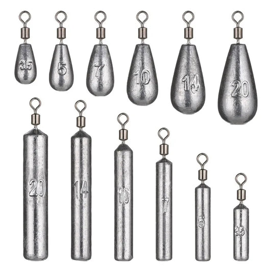 Water Drop Sinker Weights (5 Pack)
