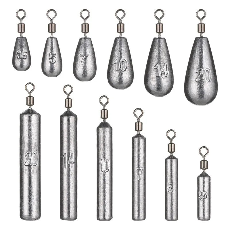 Water Drop Sinker Weights (5 Pack)