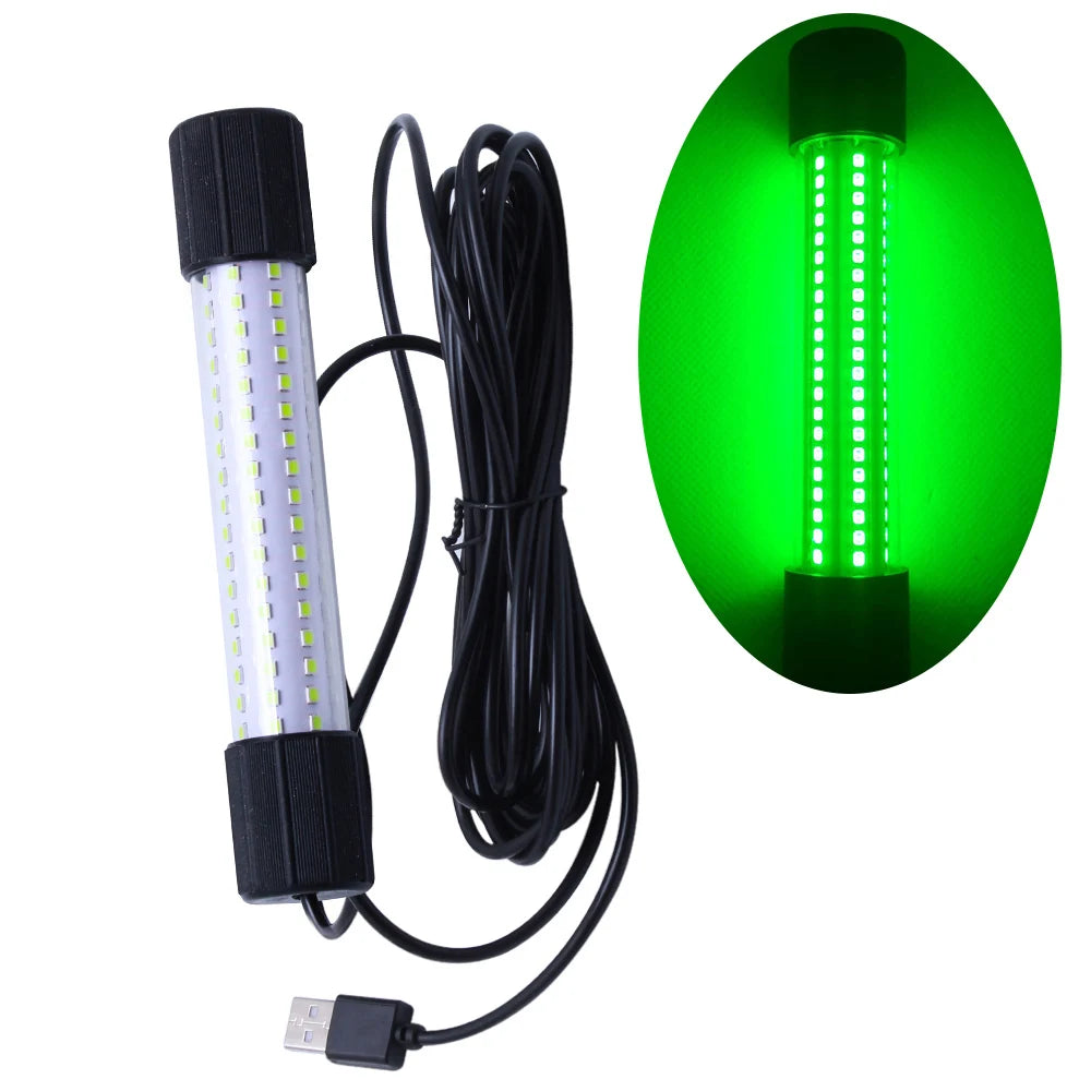 Underwater LED Fishing Light, USB Rechargeable Fish Attractor