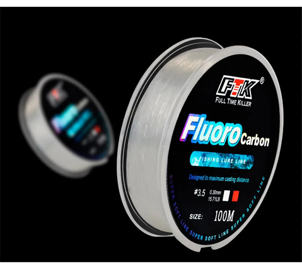 FTK Fluorocarbon Fly Fishing Line 100m