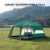 Luxury Tents For Camping Large Family Tent With Rooms 4-12 People Waterproof Two-Bedroom And One-living Room Design