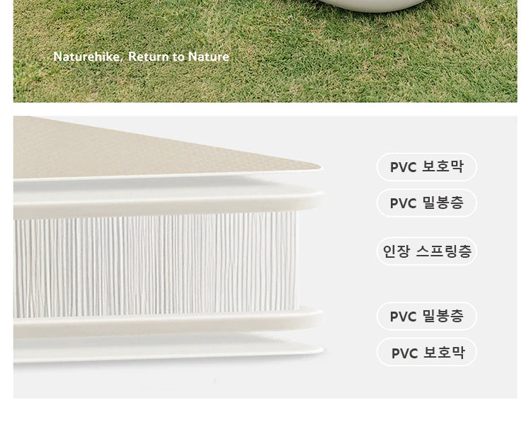 Naturehike Youmeng Brushed Air Mattress Camping Air Cushion Outdoor Spliceable Bed 10CM Tent Inflatable Bed Double Sleeping Pad