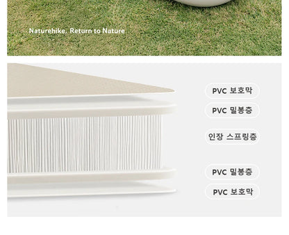 Naturehike Youmeng Brushed Air Mattress Camping Air Cushion Outdoor Spliceable Bed 10CM Tent Inflatable Bed Double Sleeping Pad
