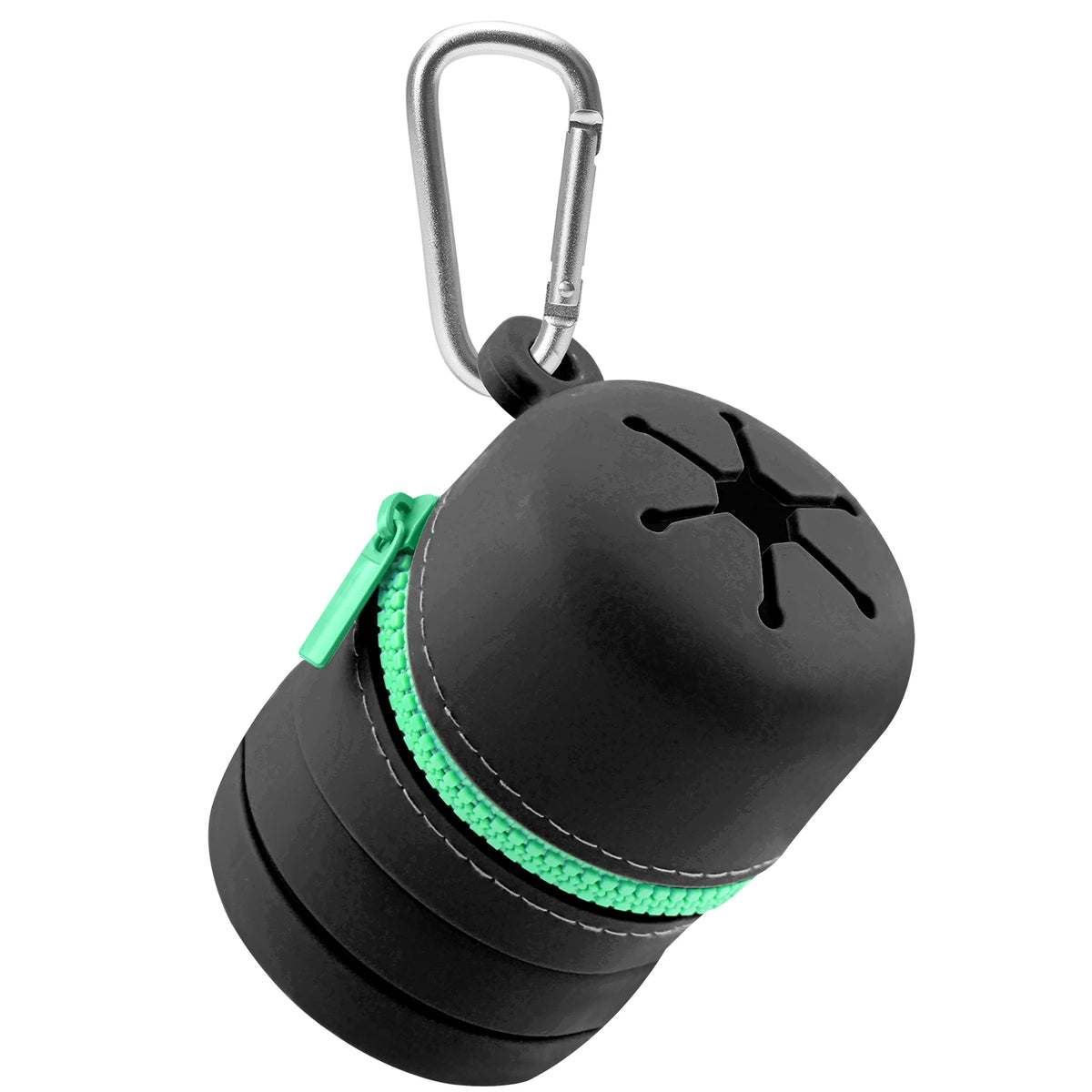 Porfory Foldable Silicone Trash Pouch with Carabiner