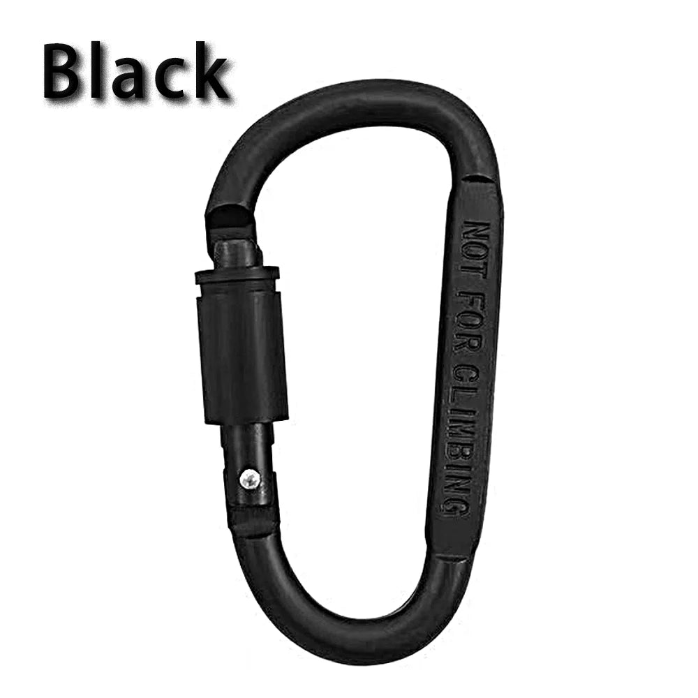 Outdoor Aluminium Alloy Sports Keychain High Quality Multi Colors with Lock D-shape Carabiner Camping Hiking Hook Outdoor Tool