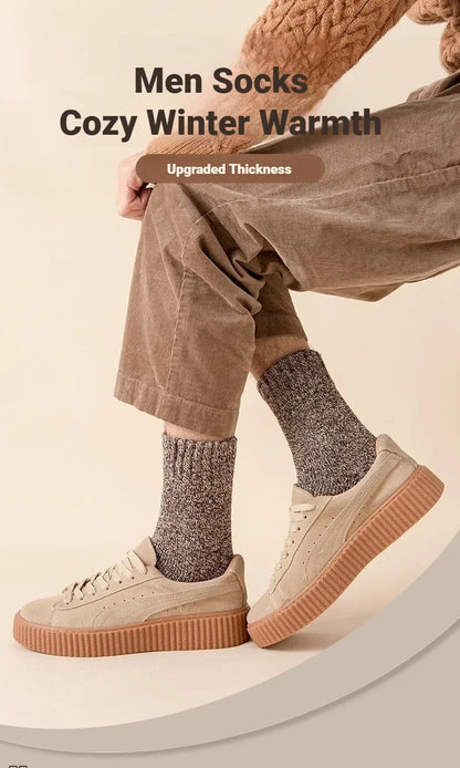 3 Pairs Men's Socks Winter Thick Towel Man's Outdoor Sports Long Socks Cold Resistant Frost Proof Snow Socks For Man Gift 39-44