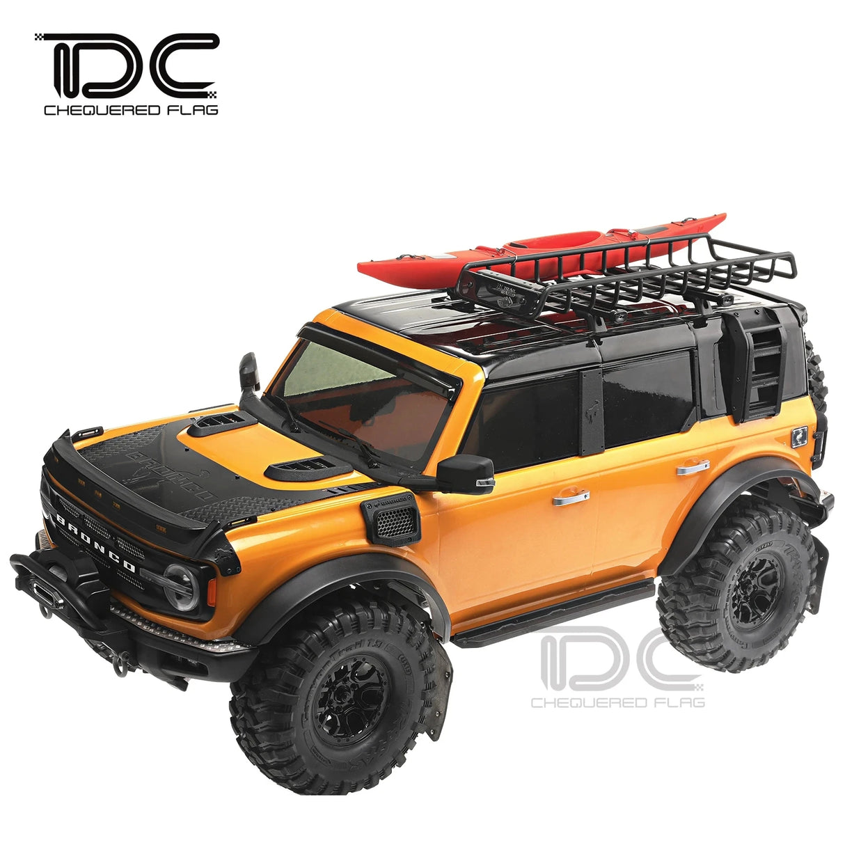 RC Kayak Simulation Boat with Paddle – 1/10 Scale for TRX4, Axial SCX10, D90, D110, Defender & G63 Models