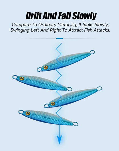 5pcs/Set Metal Jig Fishing Lures Set 10g 20g 30g Trolling Hard Bait for Bass Sea Trout Jigging Tackle Saltwater Fishing Gear