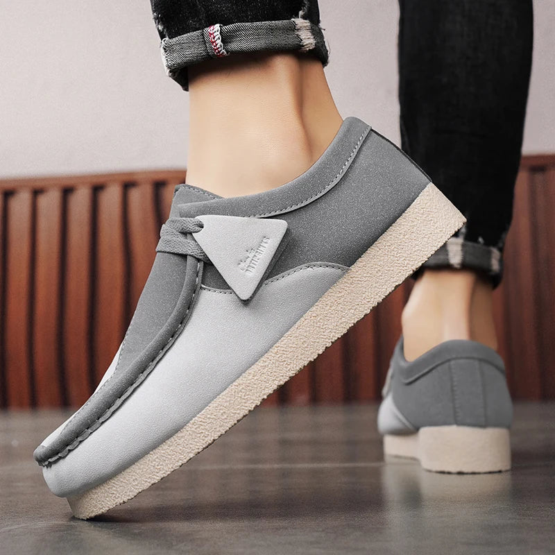 Men’s Casual Comfort Sneakers – Versatile Outdoor Fashion Shoes with Thick Sole