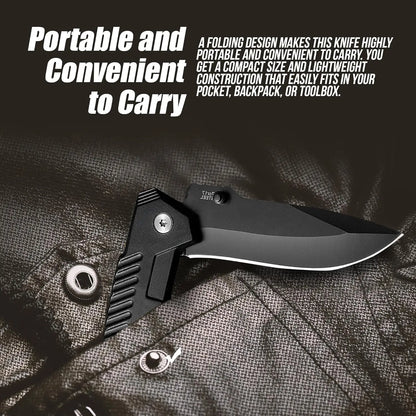 Stainless steel convenient folding knife EDC pocket folding knife is suitable for outdoor camping, fishing, survival and hunting