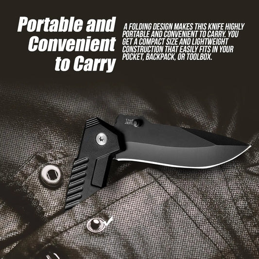 Stainless steel convenient folding knife EDC pocket folding knife is suitable for outdoor camping, fishing, survival and hunting
