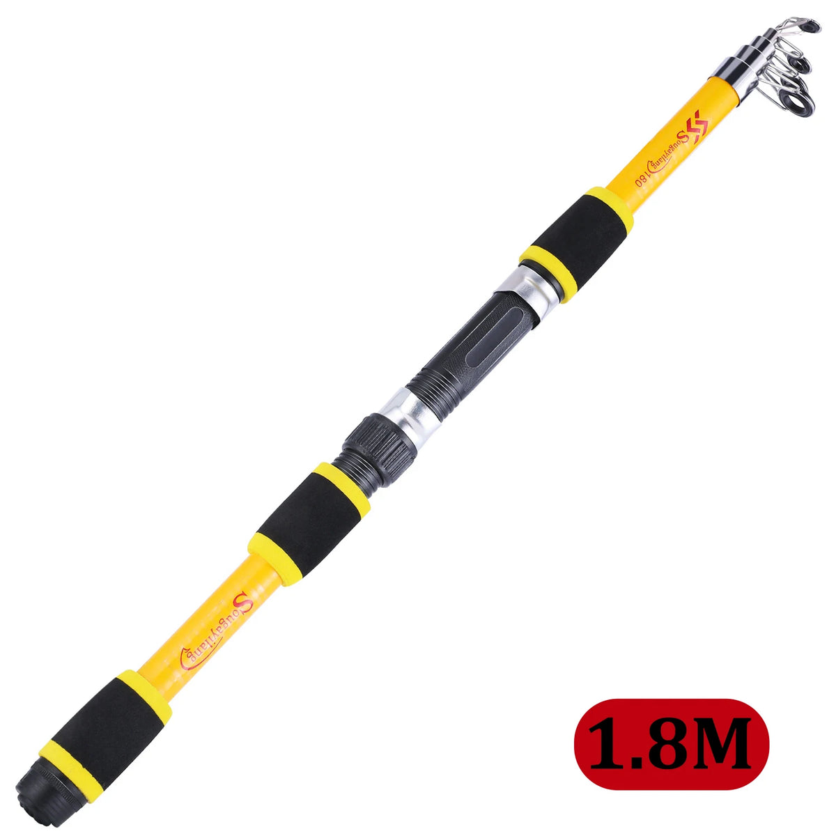 Sougayilang 1.8M Telescopic Rod M Power Children Fishing Rod Fiberglass Material Durable Spinning Fishing Rod Carp Feeder Rod