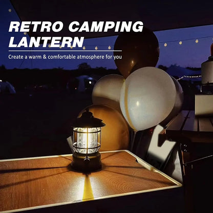 Rechargeable COB Camping Lantern – Stepless Dimming, Waterproof