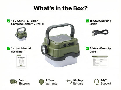 Solar Powered Camping Lantern with Ultra Long Battery Life for Outdoor Tent Emergency Lighting Home Use