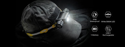 H25LR LED 90 High CRI Rechargeable Headlamp Powerful Lightweight Head Flashlight with Bright White Light  660nm Deep Red Torch