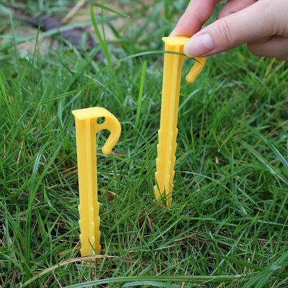 Outdoor Camping Tent Nails Sand Ground Triangular Stake Ground Awning Camping Tools Plastic Tent Pegs Nail Accessories 20/10pcs