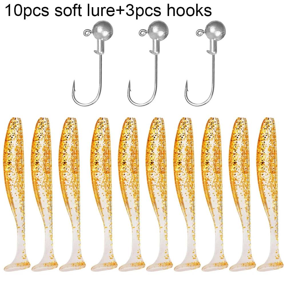 GOBAIT T-Tail Worm and Jig Head Kit