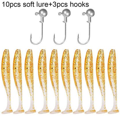 GOBAIT T-Tail Worm and Jig Head Kit