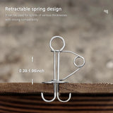 Pack of 10 Spiral Shaped Spring Deck Pegs Rope Buckles Adjustable Awning Tent Canopy Stakes Outdoor Accessories