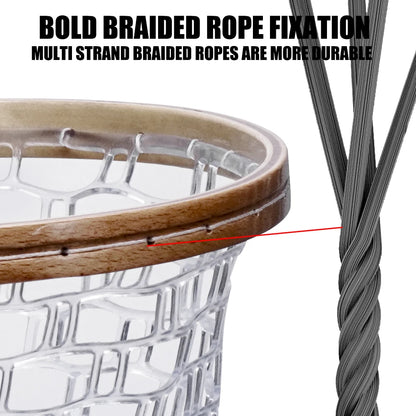 Rubber Mesh Trout Net with Wooden Handle