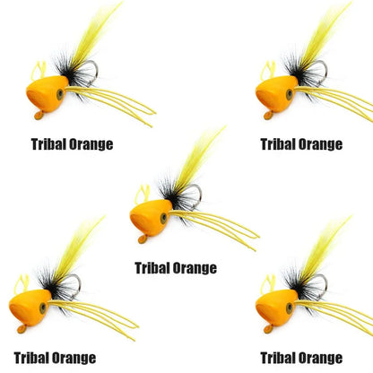 GOBAIT Topwater Popper Flies (5 Pack)