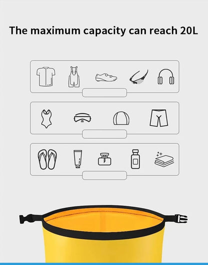 Maike Dry Bags Waterproof Bag for Women Men 5L/10L/15L Swimming Rafting Kayaking River Trekking Waterproof Dry Bag Backpack
