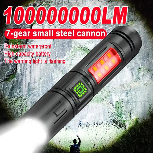 High Power Rechargeable LED Flashlight Strong Torch with Battery for Fishing Hunting Camping Lantern