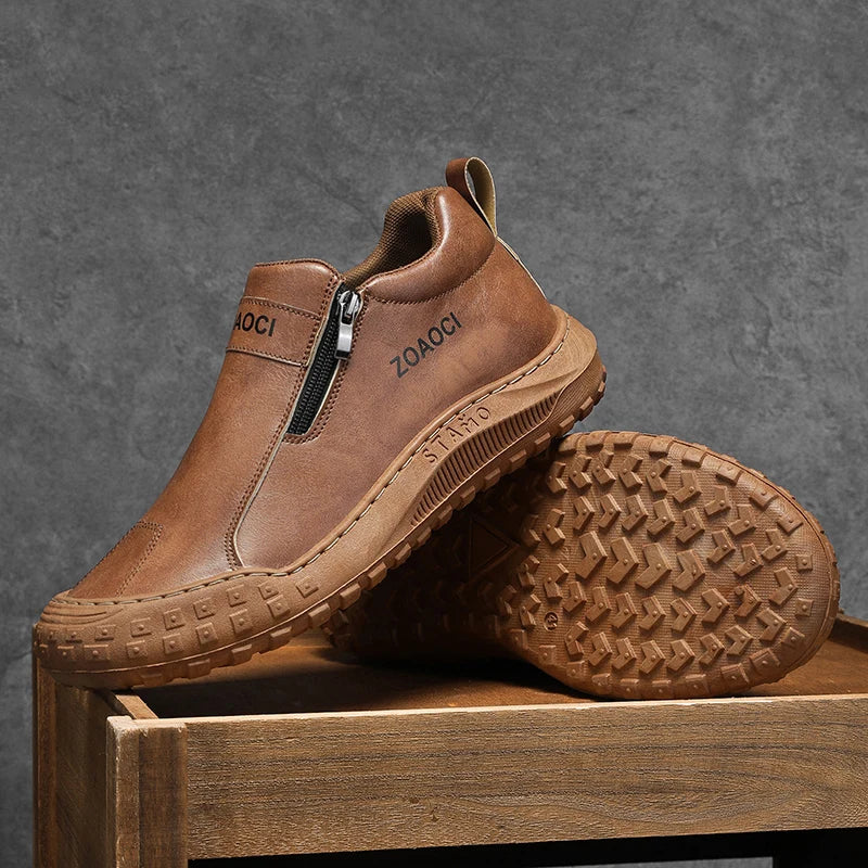 Men’s Summer Casual Work Shoes – Breathable Slip-On Sneakers with Anti-Pressure Sole & Wear-Resistant Design