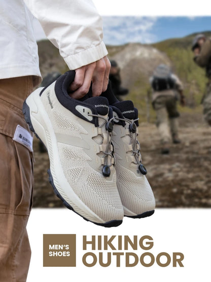 Baasploa Men Hiking Shoes Summer Breathable Comfort Soft Outdoor Sneakers New Solid Walking Shoes Anti Slip Wear-resistant