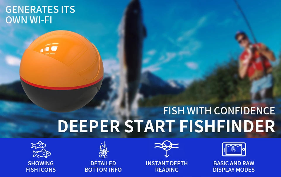 Erchang F68 WiFi Smart Fish Finder (App-Based Castable Sonar)