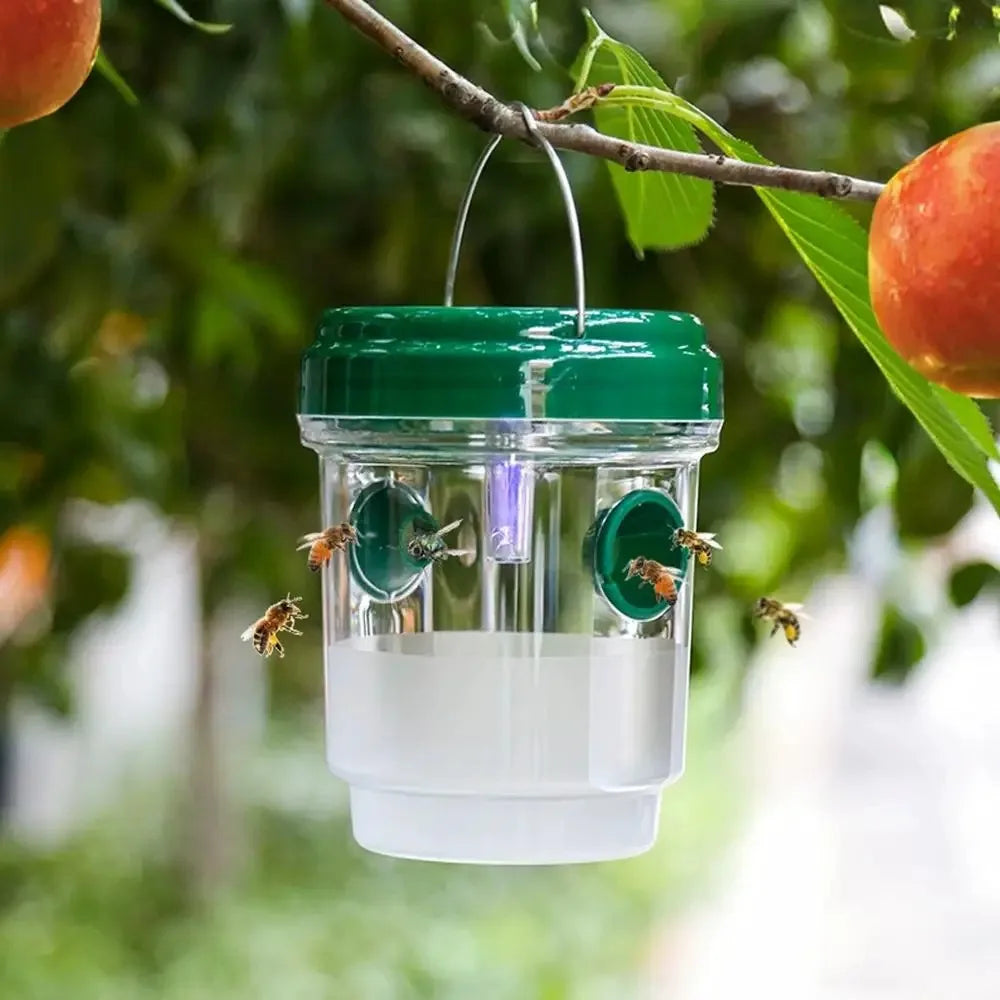 Solar Powered LED Insect Killer Mosquito Zapper Outdoor Hanging Trap Safe Non-Toxic Reusable Lamp Light Trap Pest Control Light