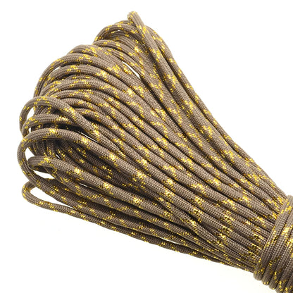 Gold & Silver 550 Paracord – Type III, 100ft, 19 Colors
