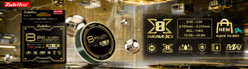 ZUKIBO 99% Fluorocarbon Fishing Line 100m