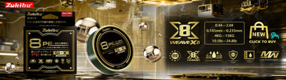 ZUKIBO 99% Fluorocarbon Fishing Line 100m