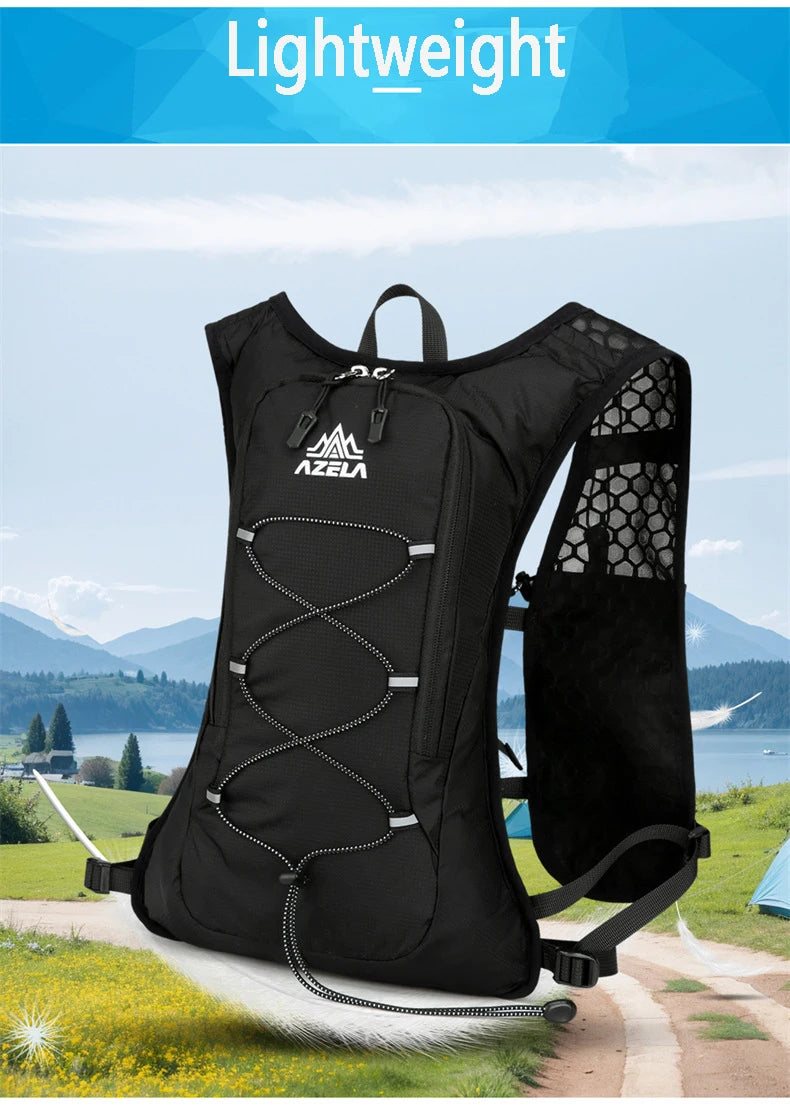 8L Running Hydration Vest Backpack Men Women Outdoor Sport Bags Trail Marathon Jogging Hiking Backpack Option Water Bag Flask