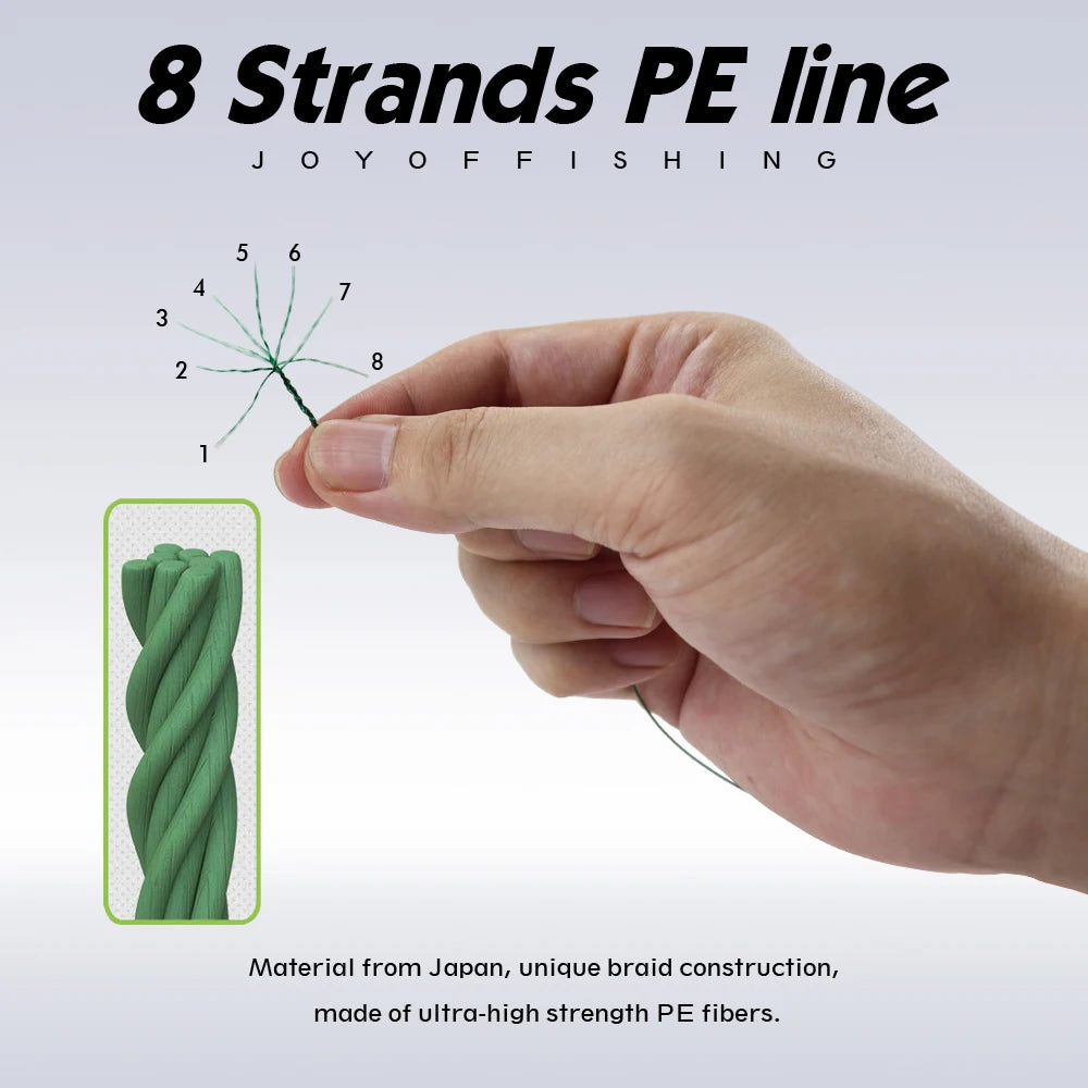 JOF 8 Strand and 4 Strand PE Braided Fishing Line