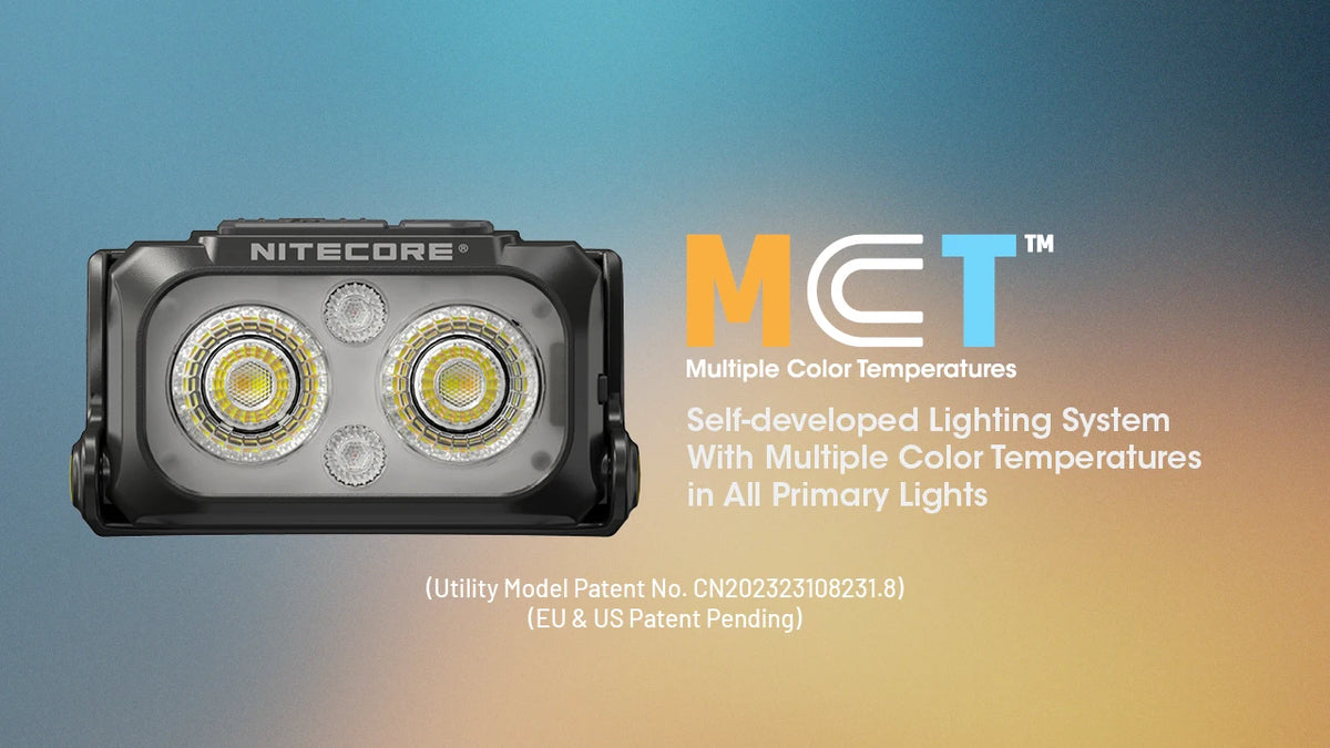 NITECORE NU25 MCT UL 400Lumens USB-C Rechargeable Headlamp Built-in 650mAh Battery for outdoor activities Lighting