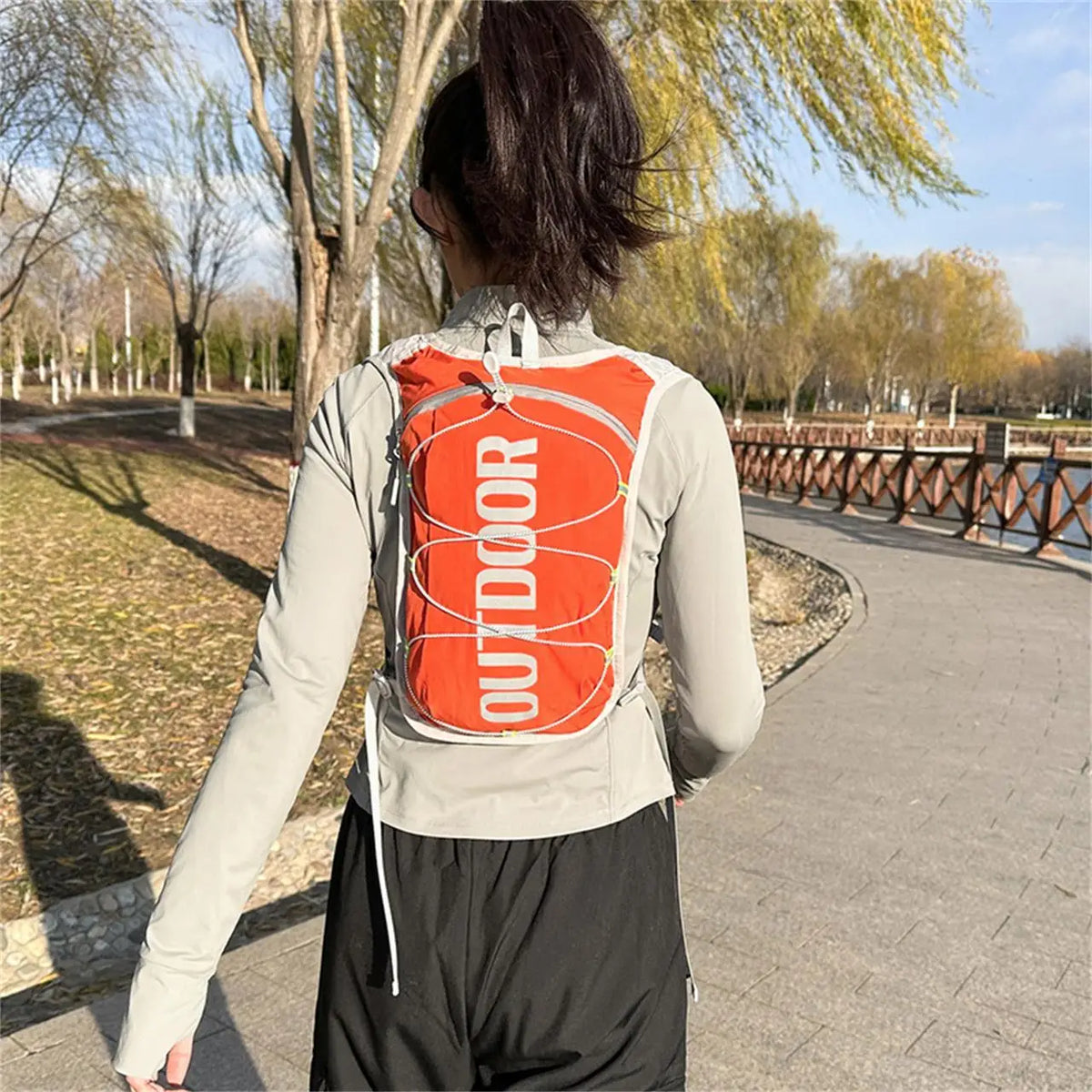 HOMEFISH 1PCS Running Hydration Vest Backpack,Lightweight Water Backpack,Hydration Backpack Running Vest for Hiking Biking
