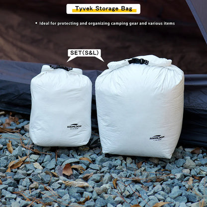 Soomloom Tyvek Storage Bag Set, Ultralight Tear-Resistant Organizer Bags for Hiking Camping Gear, Clothing Dust Sack