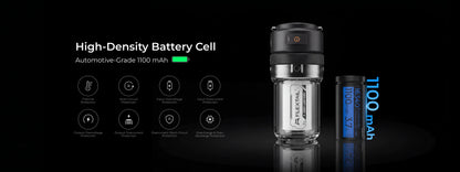 FLEXTAIL ZERO LANTERN - 56g Ultralight 2-in-1 Camping Light, 300LM Bright LED, IPX5 Waterproof for Hiking Camping