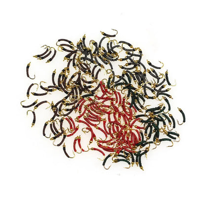 Bimoo Beadhead Chironomid Midge Flies (8 Pack)