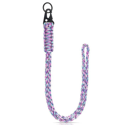 Heavy Duty Braided 550 Paracord Neck Lanyard Keychain Survival Parachute Rope Lanyard Necklace HK Clip Key Ring Outdoor Tools