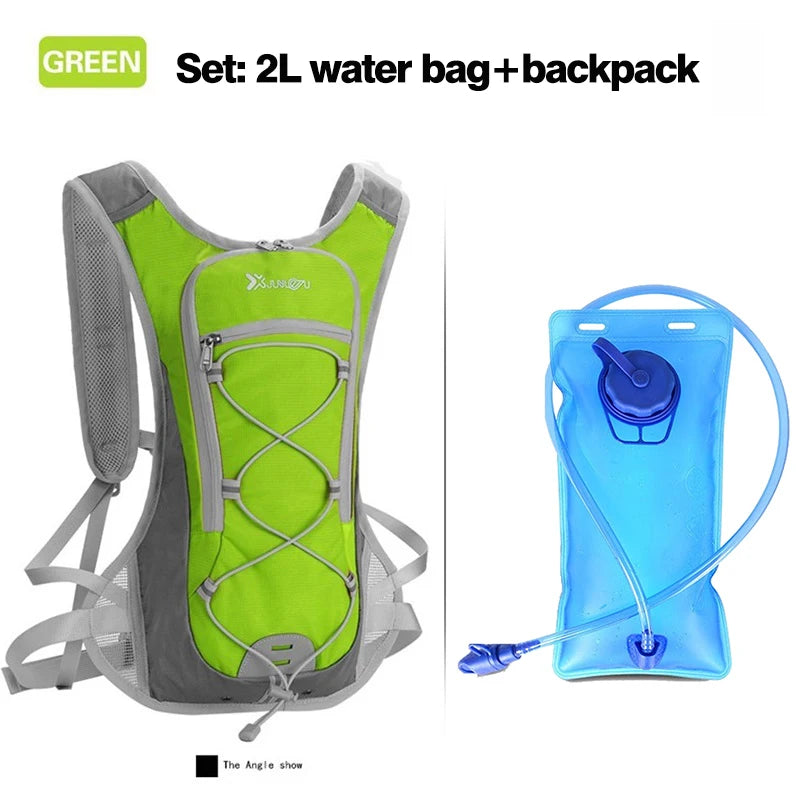 Cycling Backpack Water Bag Set 2L MTB Bike Hydration Pack Bicycle Knapsack Water Bags Mountaineering Running Backpack 2Liters