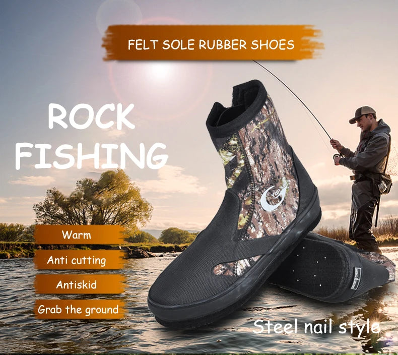 5mm Neoprene Felt Sole Wading Shoes