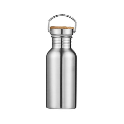 Portable Stainless Steel Bicycle Water Bottle Sports Fitness Single Walled Vacuum Insulated Metal Flask