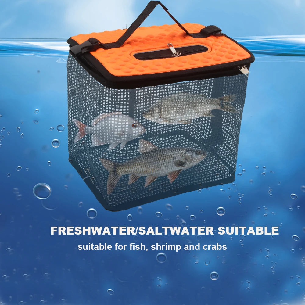 Floating Collapsible Fish and Minnow Basket