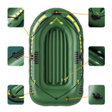 Inflatable Boat Kayak – Heavy Duty Outdoor Raft with Grab Handles & Oar Locks for Summer Water Sports