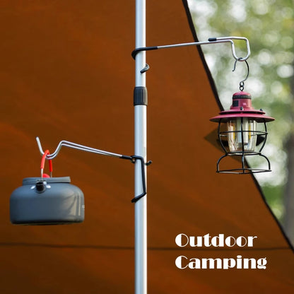 Stainless Steel Portable Light Stand Holder Hooks for Tent Pole Lamp Hanger Hunting Fishing Lantern Outdoor Camping Tools